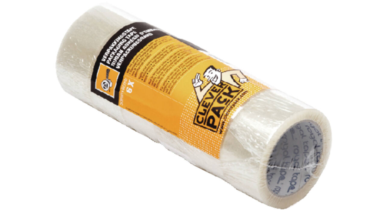 Verpakkingstape CleverPack 48mmx66m transparant PP pak à 6 rollen