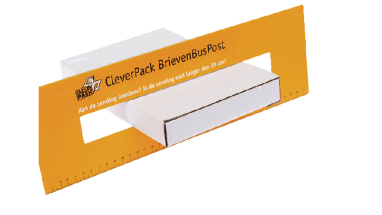 Brievenbusbox CleverPack A4 350x230x26mm karton wit pak à 5 stuks