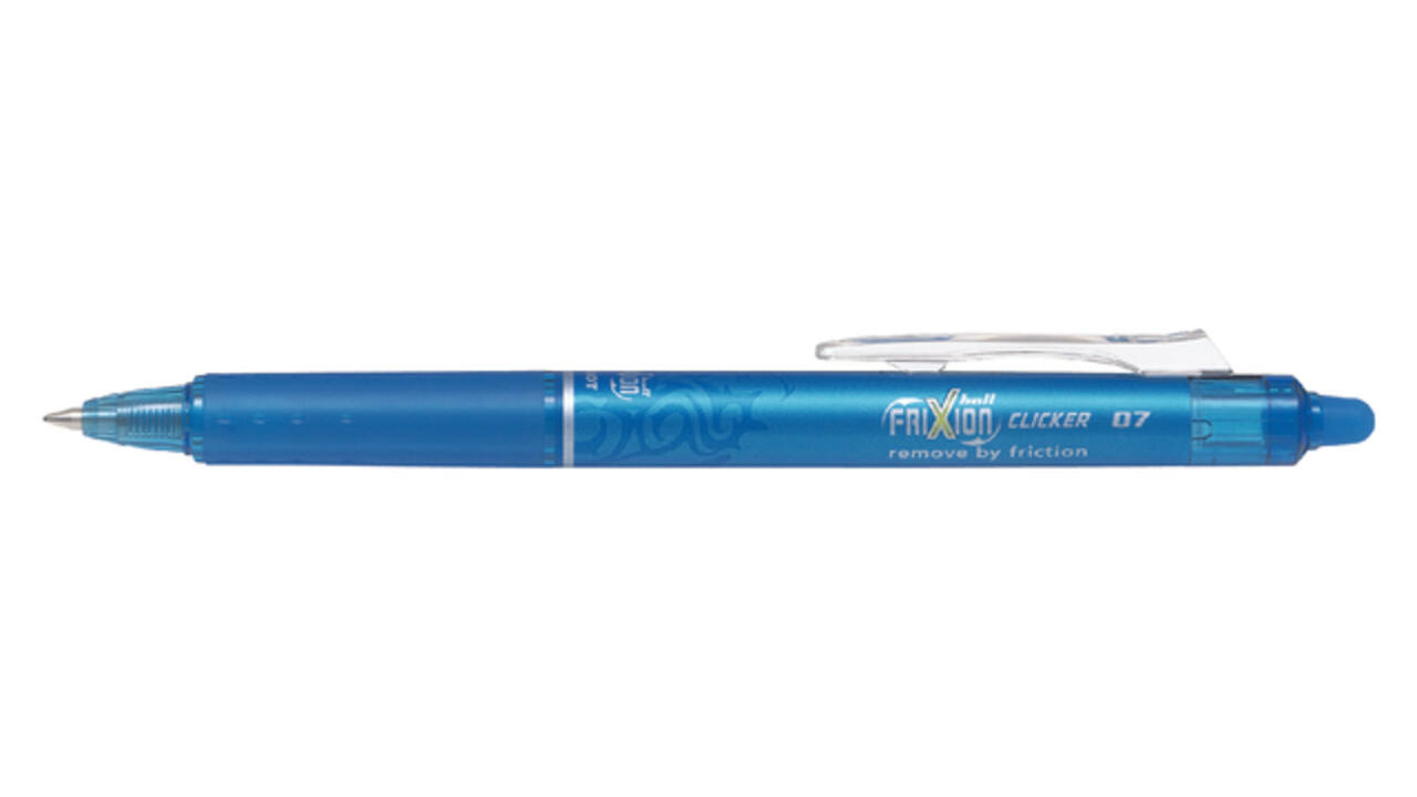 Rollerpen PILOT friXion clicker medium lichtblauw