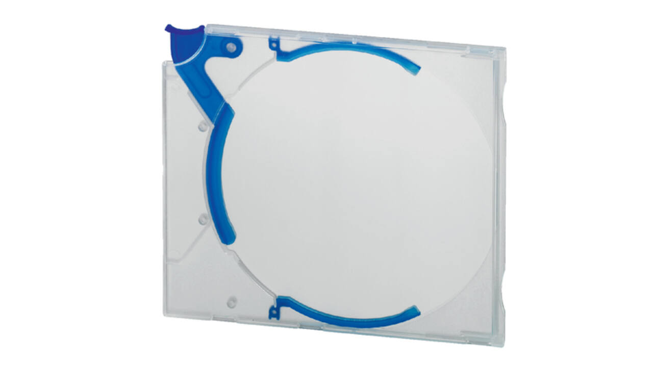 Cd opbergbox Quickflip standaard blauw 5 stuks