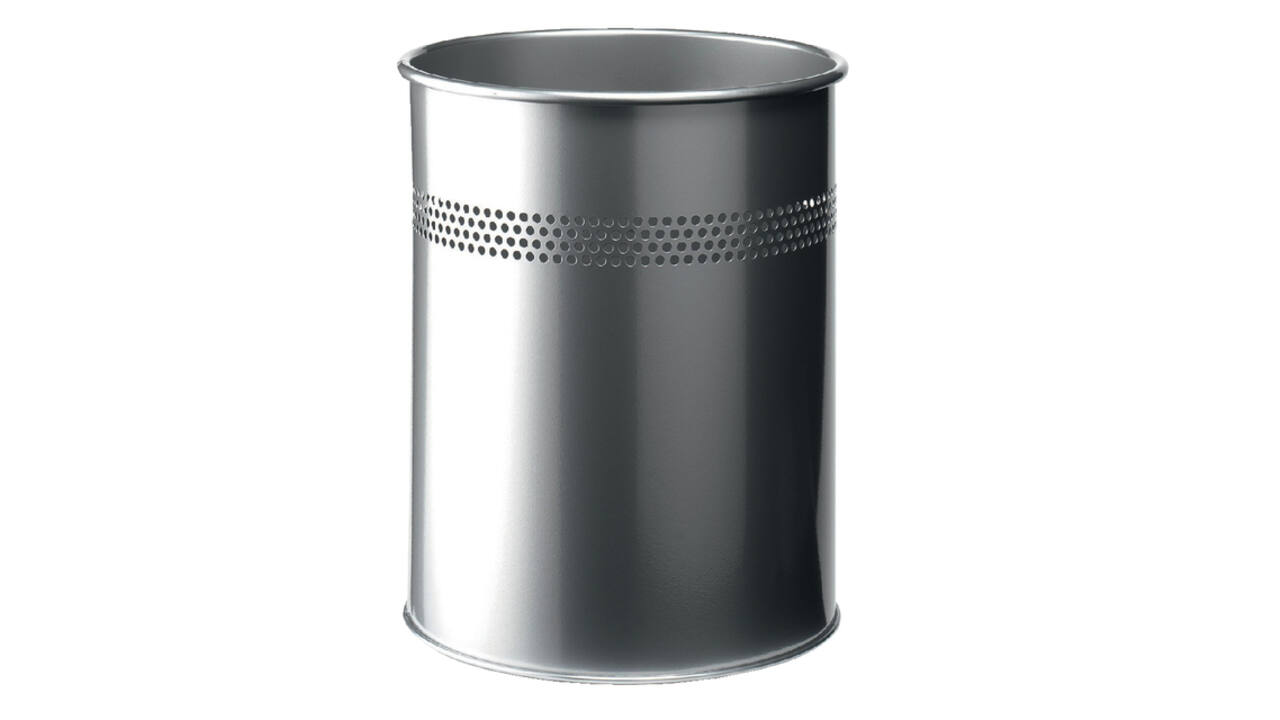 Papierbak Durable 3300-23 15 liter 30mm perforatie zilver