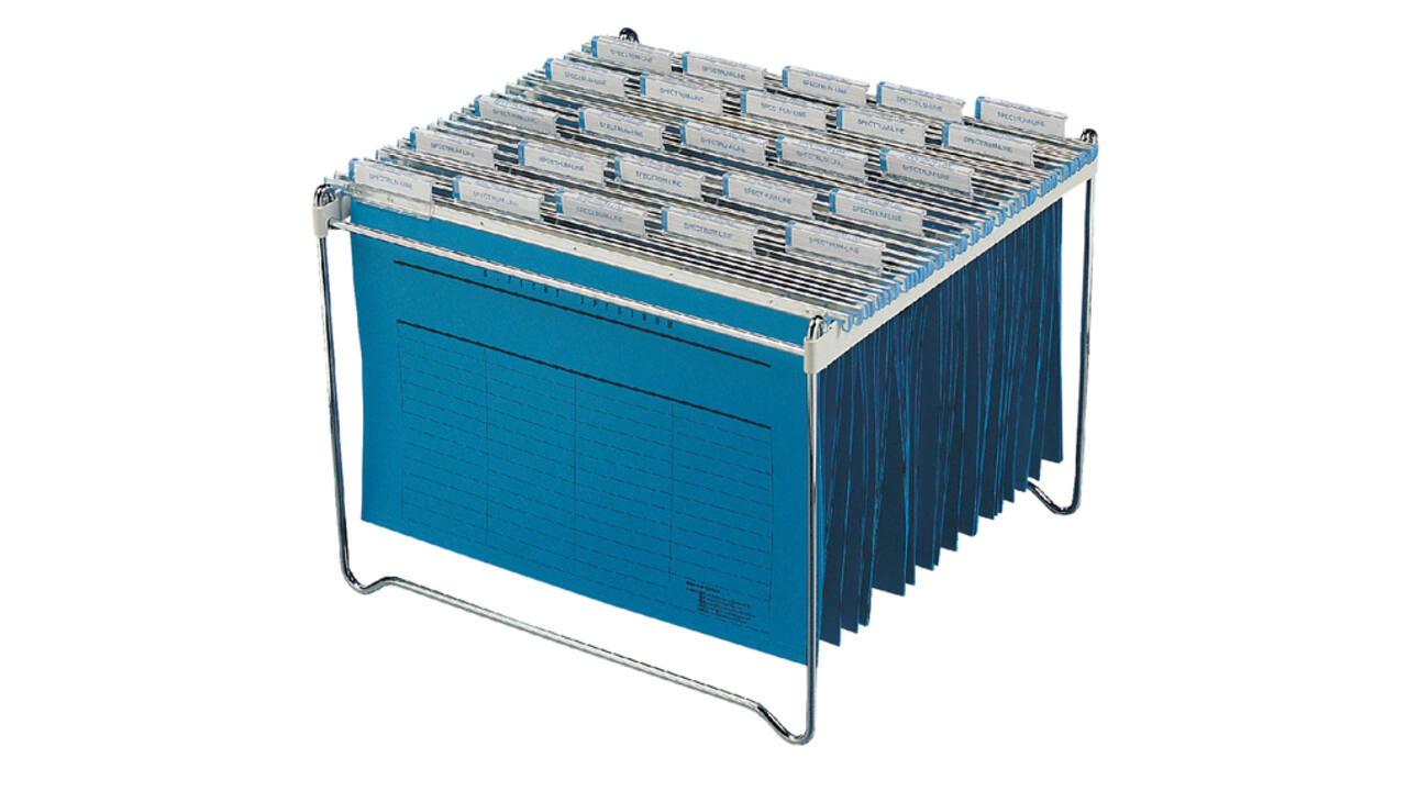 Hangmappenrek Durable  t.b.v. 30-40 mappen chroom
