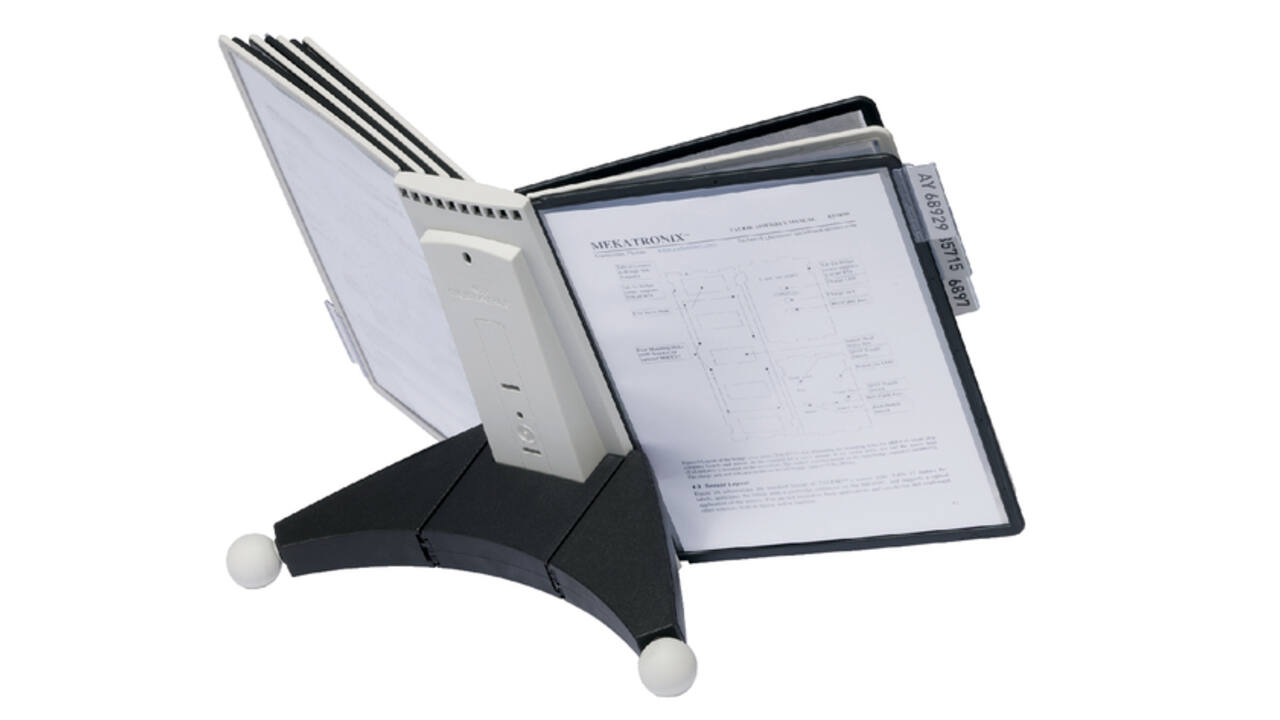 Bureaustandaard Durable 5632 Sherpa met 10-tassen zwart/grijs