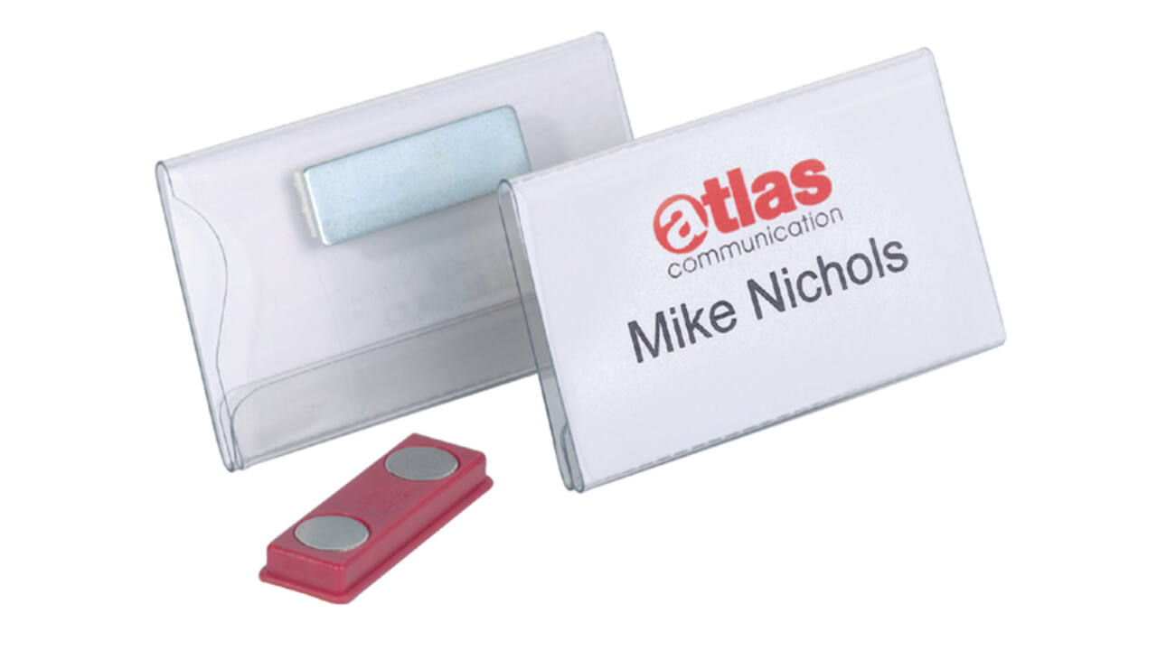 Badge Durable 8116 vlak met magneet 40x75mm