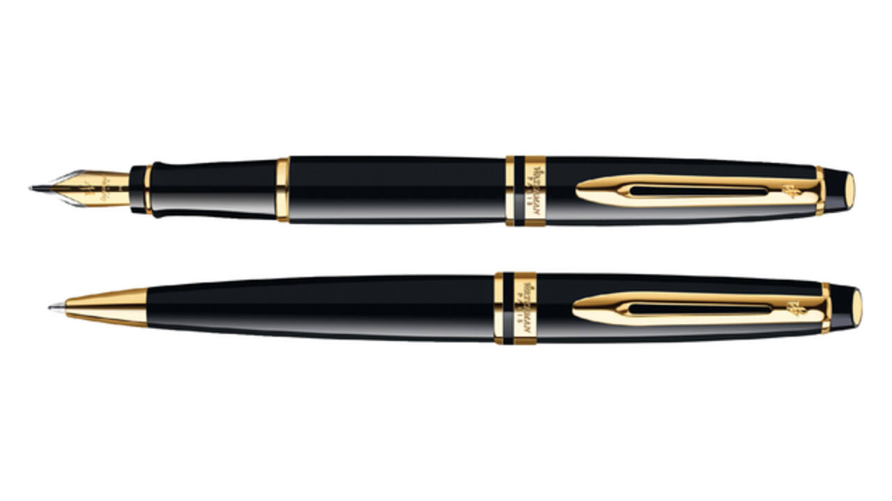 Balpen Waterman Expert black lacquer GT medium