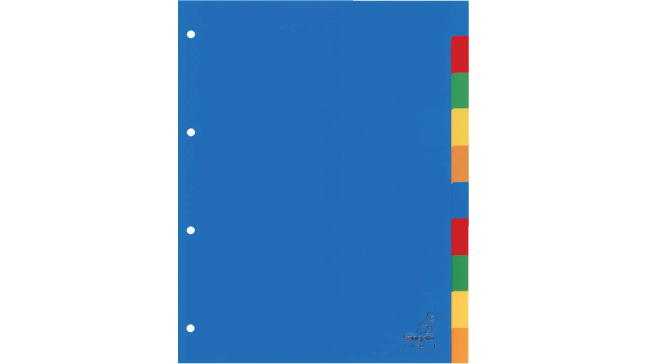 Tabbladen Kangaro 4-gaats A410 10-delig assorti PP
