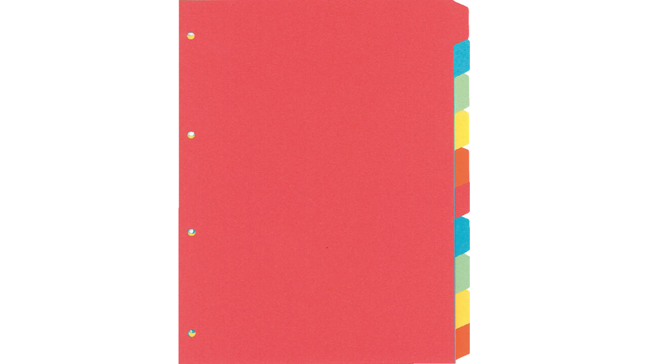 Tabbladen Kangaro 4-gaats PE410 10-delig assorti karton