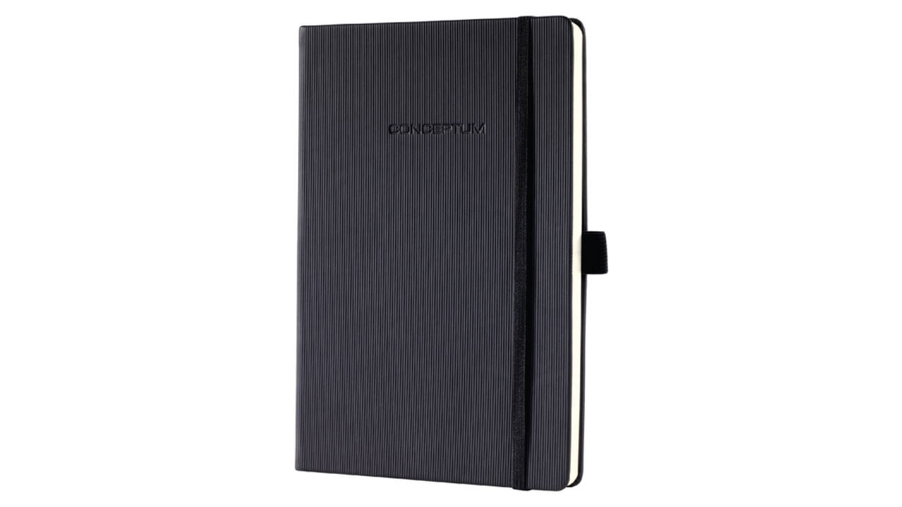 Notitieboek Sigel Conceptum Pure A6 194blz 80gr lijn zwart