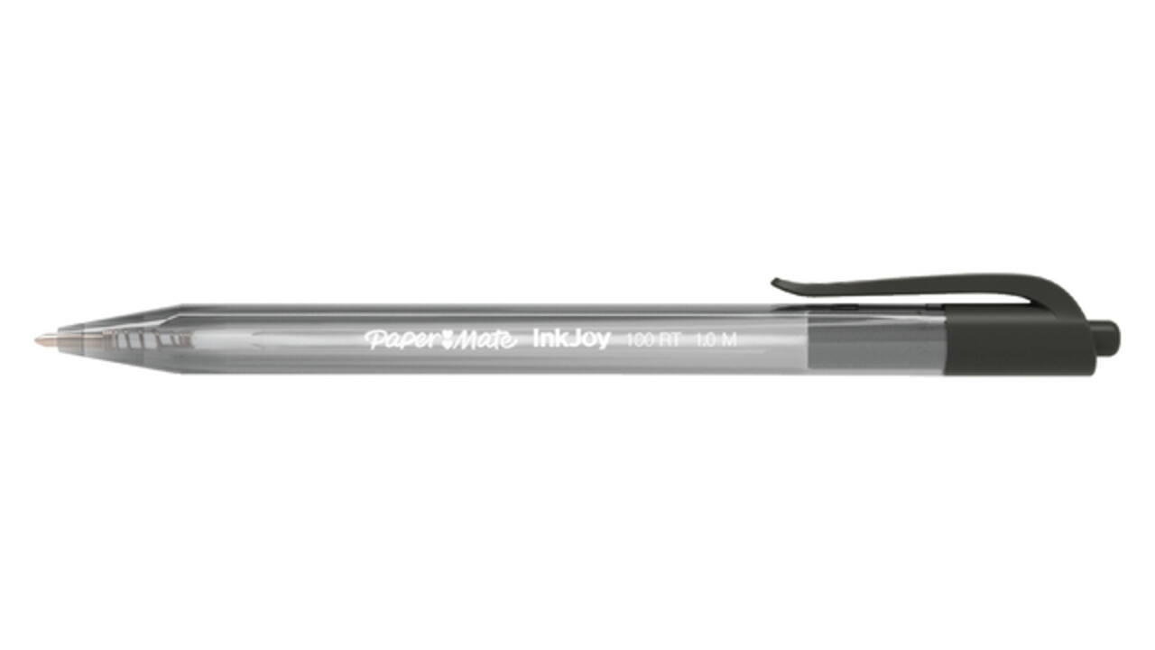 Balpen Paper Mate Inkjoy 100RT medium zwart valuepack 80+20 gratis