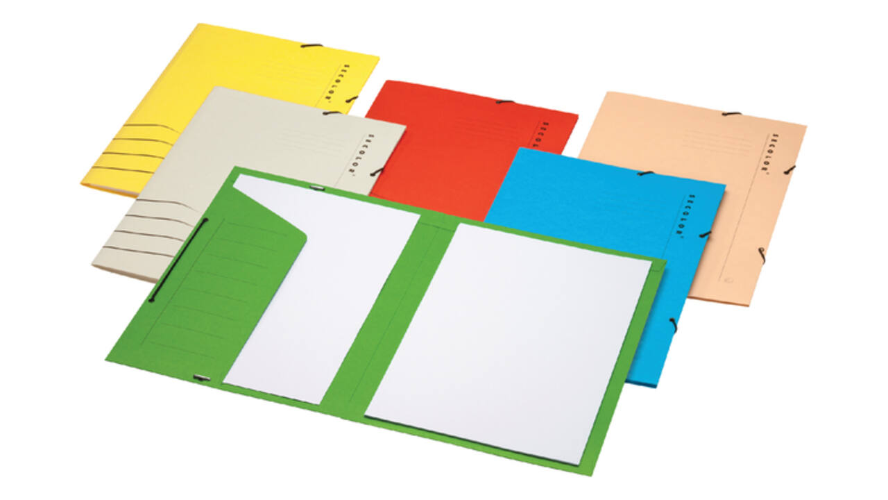 Elastomap Secolor Folio 100% gerecycled karton 250 gr Blauw