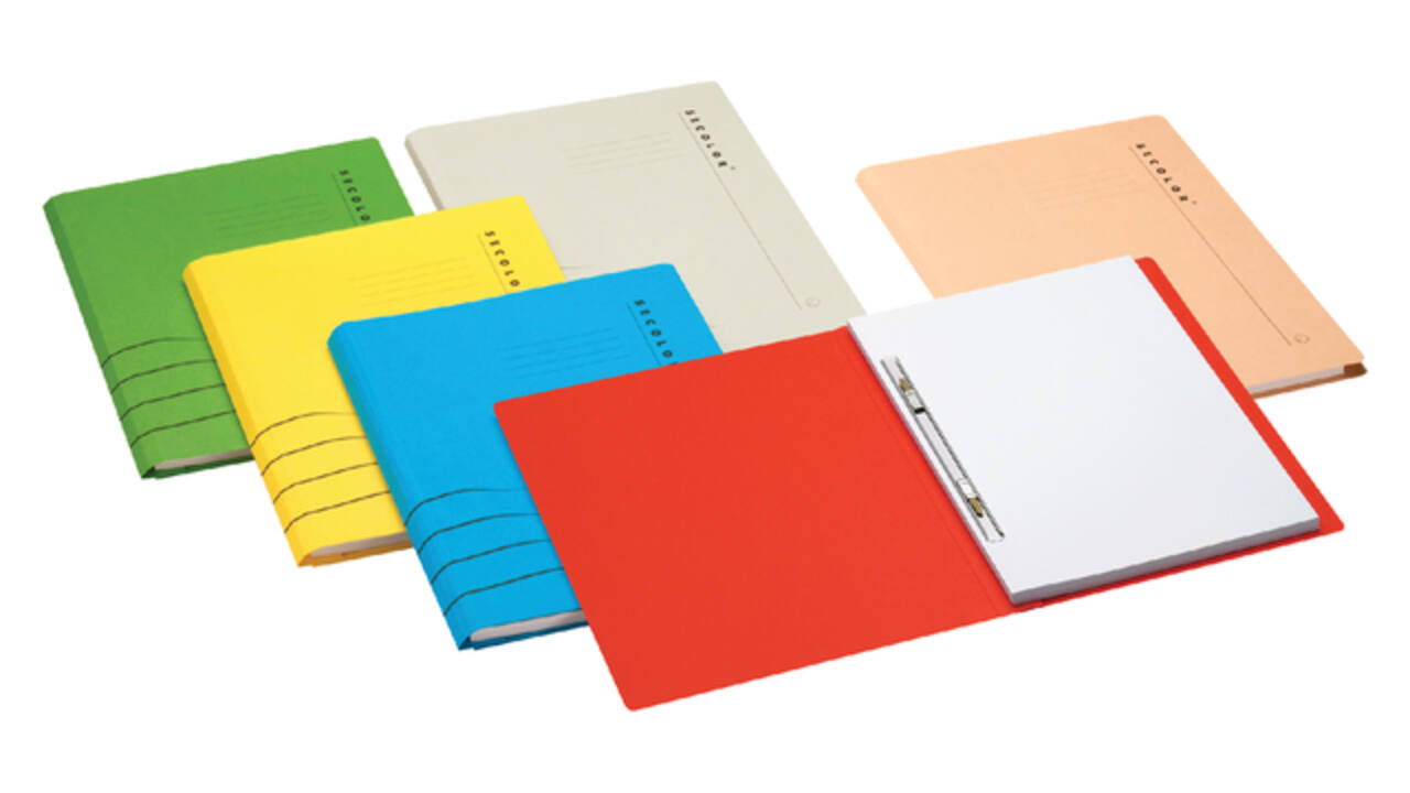 Snelhechter Secolor A4 100% gerecycled karton schuifdeklijst 250gr rood