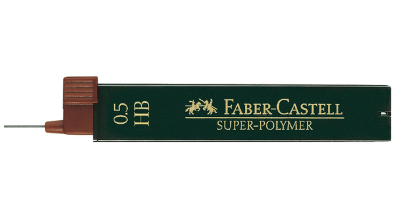 Potloodstift Faber-Castell HB 0.5mm super-polymer koker à 12 stuks