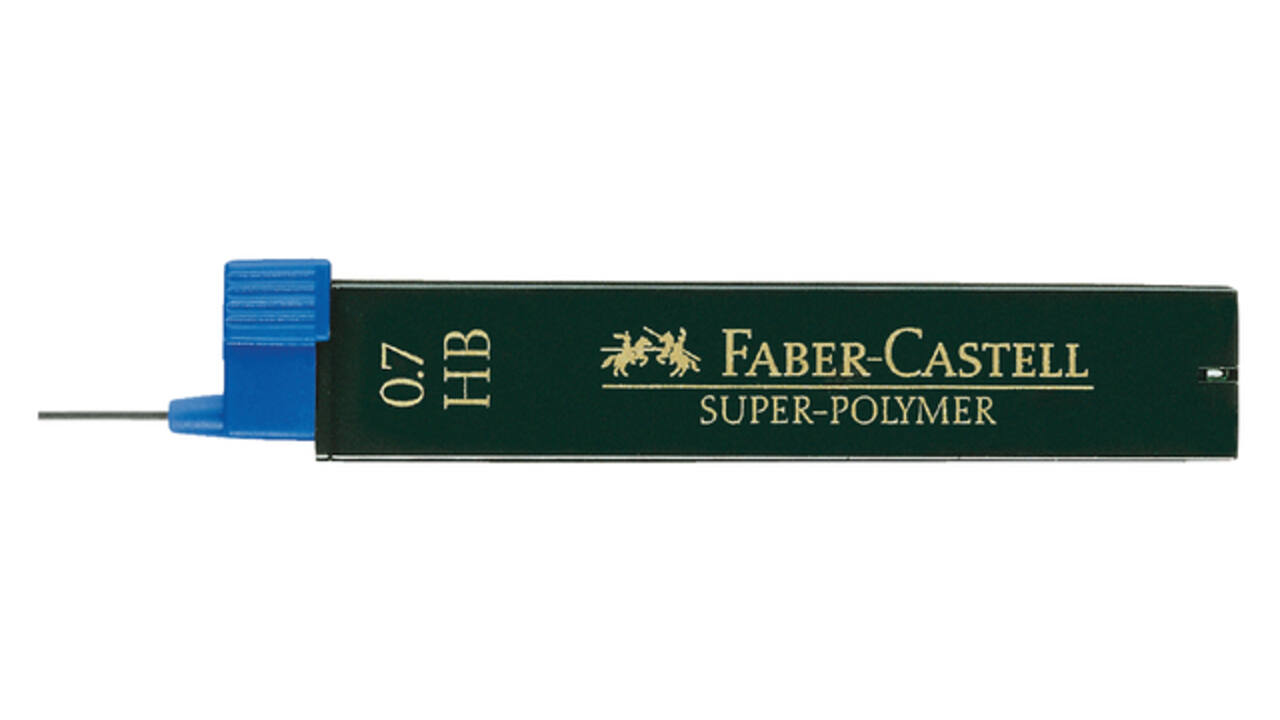 Potloodstift Faber-Castell HB 0.7mm super-polyme koker à 12 stuks