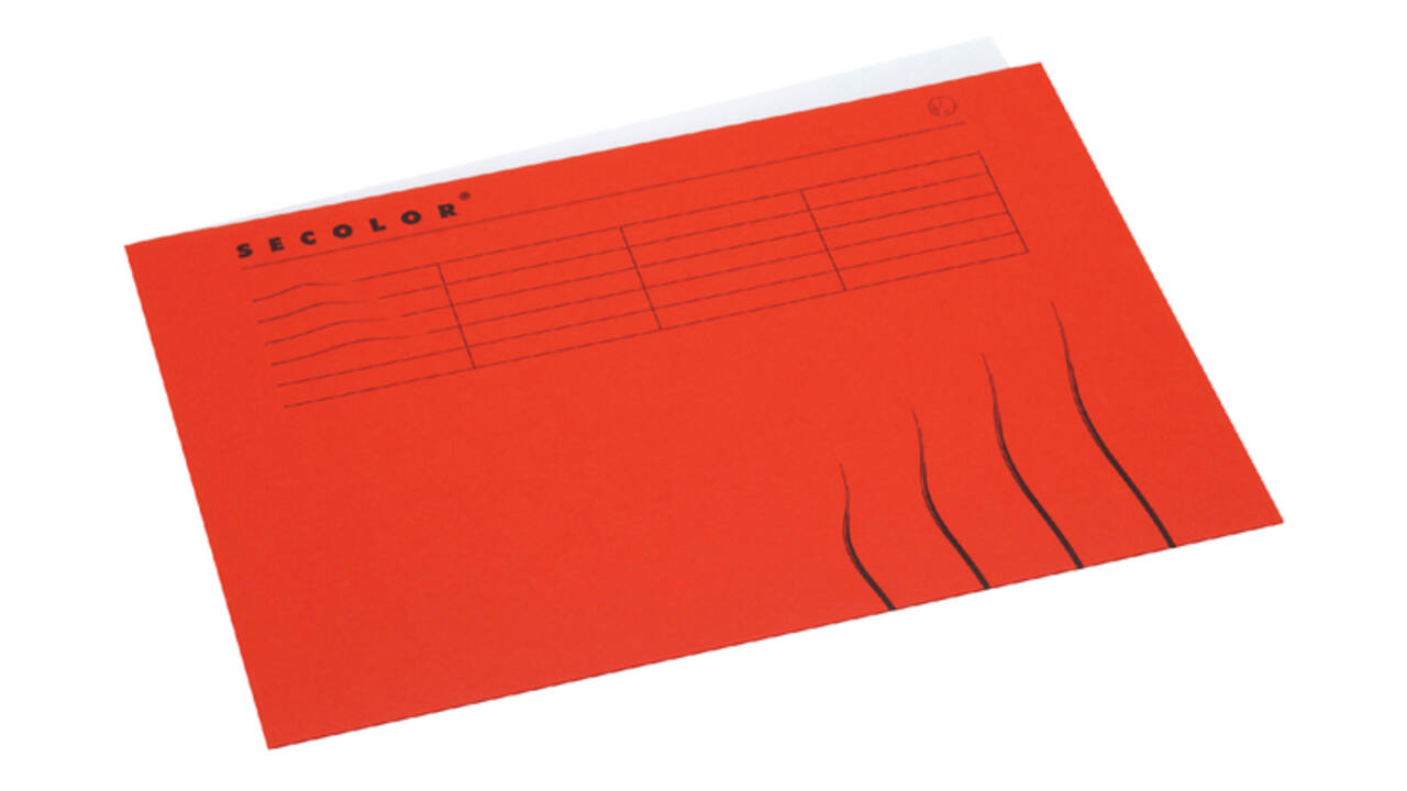 Vouwmap Secolor A4 100% gerecycled karton 250gr rood