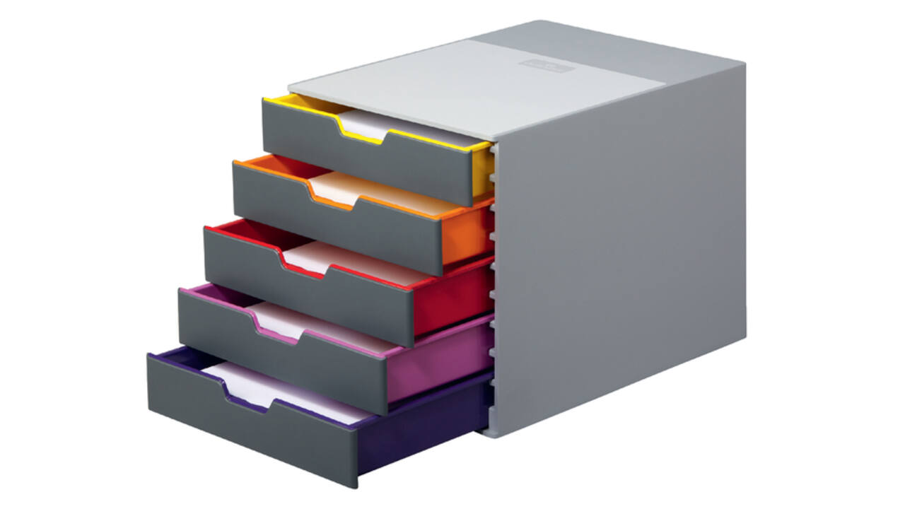Ladenbox Durable Varicolor 5 laden grijs