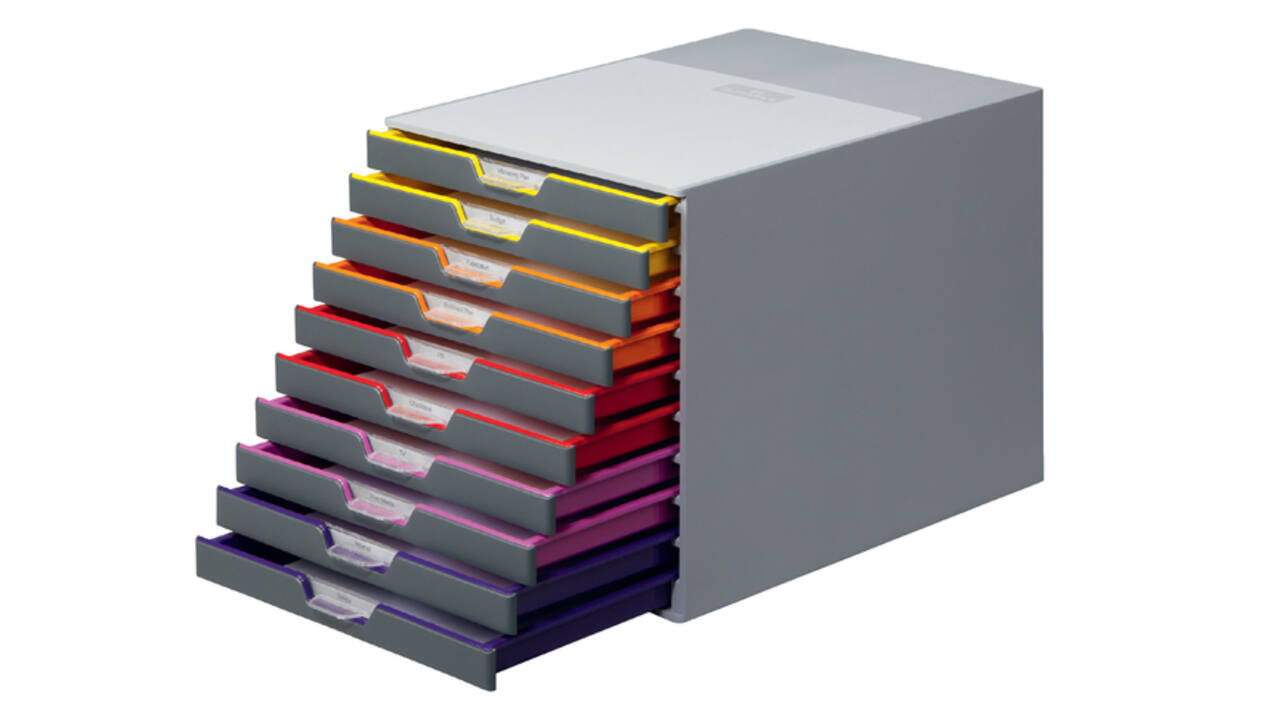 Ladenbox Durable Varicolor 10 laden grijs