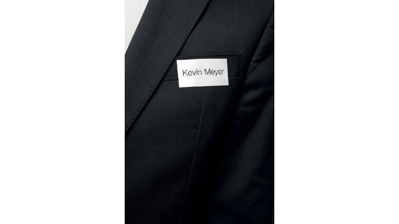Naambadge etiket Durable 8334 40x75mm zelfklevend wit 240 stuks