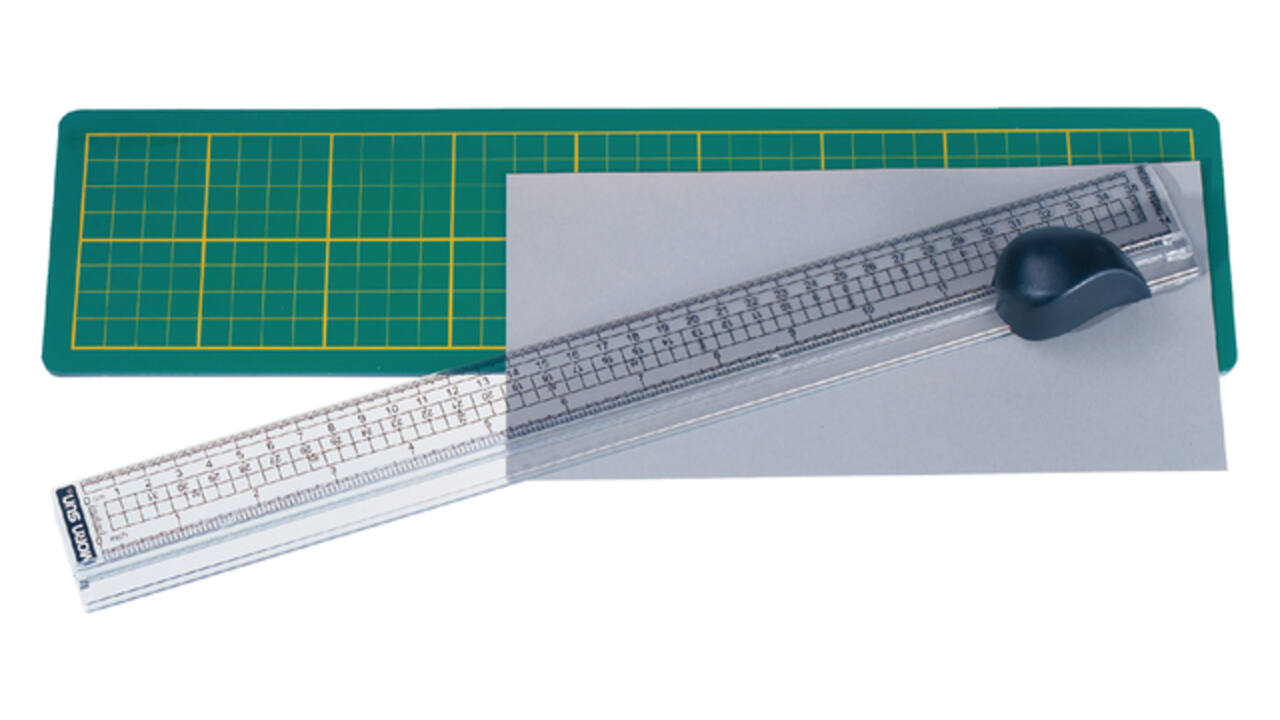 Snijliniaal Alco met mat 38x10cm snijvlak tot 33cm