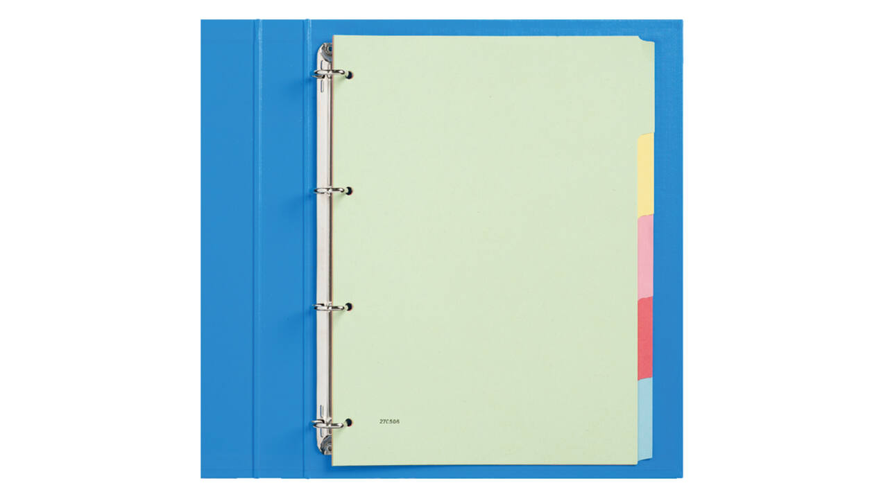 Tabbladen Qbasic 4-gaats 5-delig assorti karton