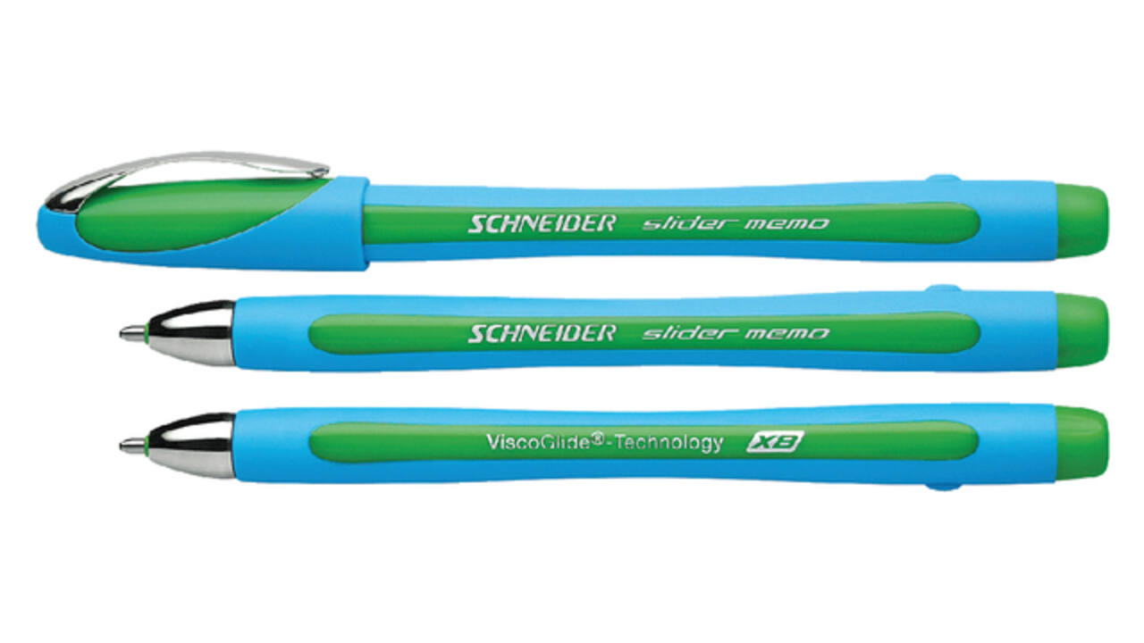 Balpen Schneider Slider Memo extra breed groen