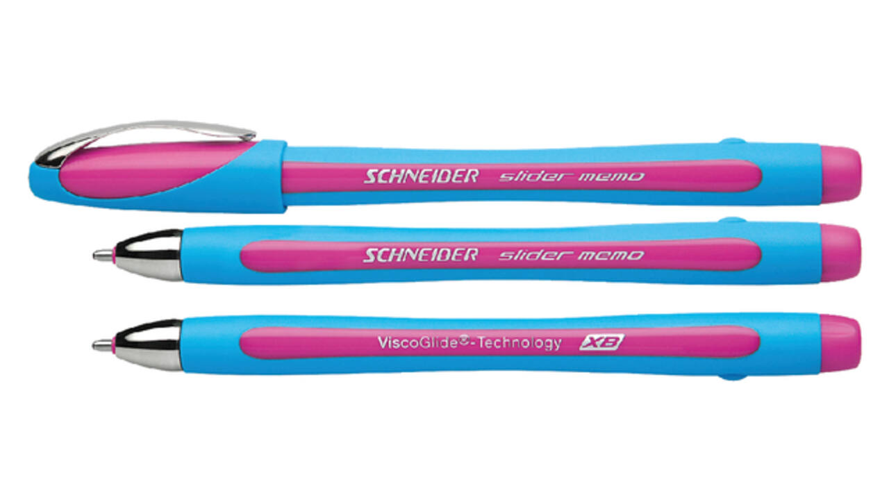 Balpen Schneider Slider Memo extra breed roze
