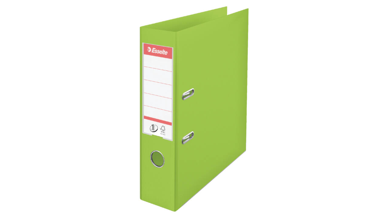 Ordner Esselte No.1 Power VIVIDA 75mm 30% gerecycled PP folie groen