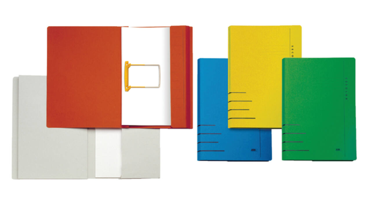 Combimap Secolor folio 1 klep recycled 250gr rood