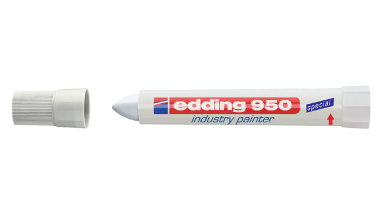 Viltstift edding 950 pastamarker industry rond 10mm wit