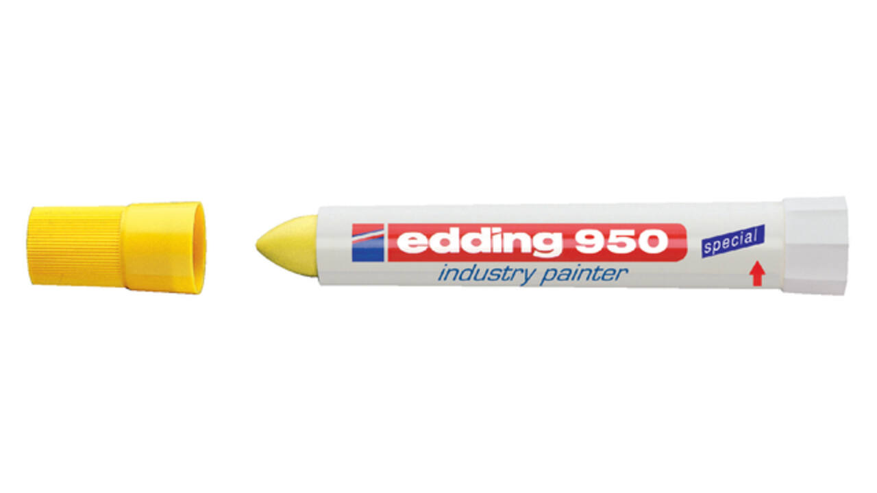 Viltstift edding 950 pastamarker industry rond 10mm geel