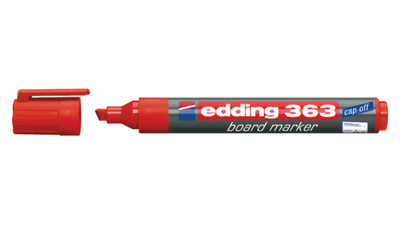 Whiteboardmarker edding 363 schuin 1-5mm rood