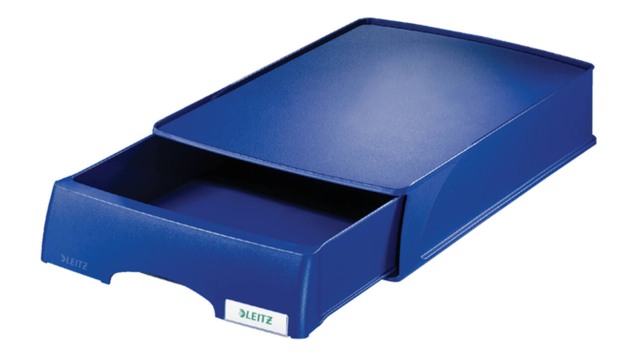 Brievenbak Leitz Plus met lade A4 maxi blauw
