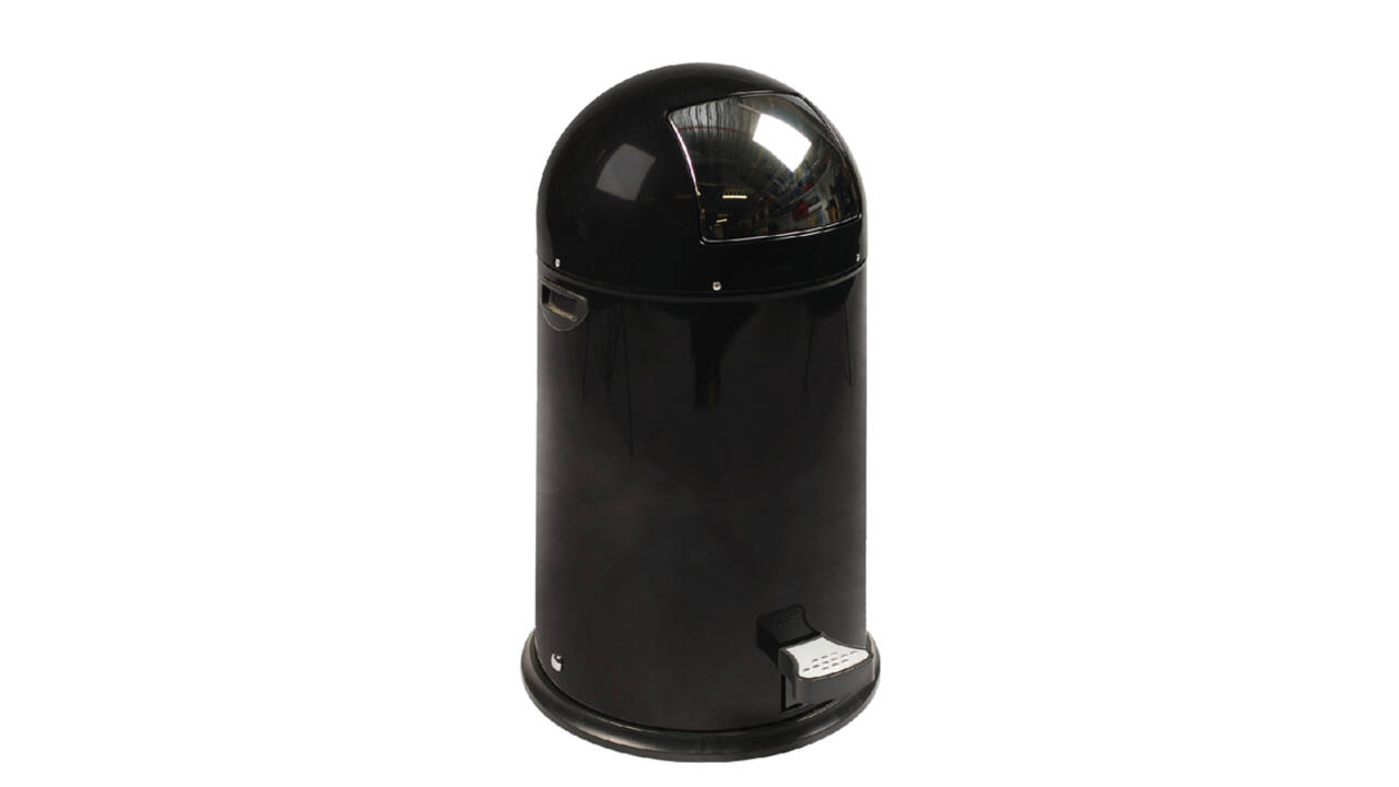 Afvalbak EKO Kickcan 33 liter mat zwart