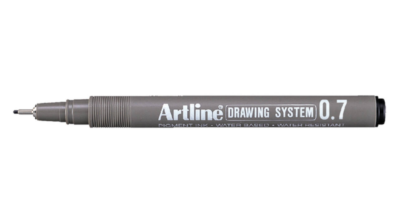 Fineliner Artline technisch 0.7mm zwart