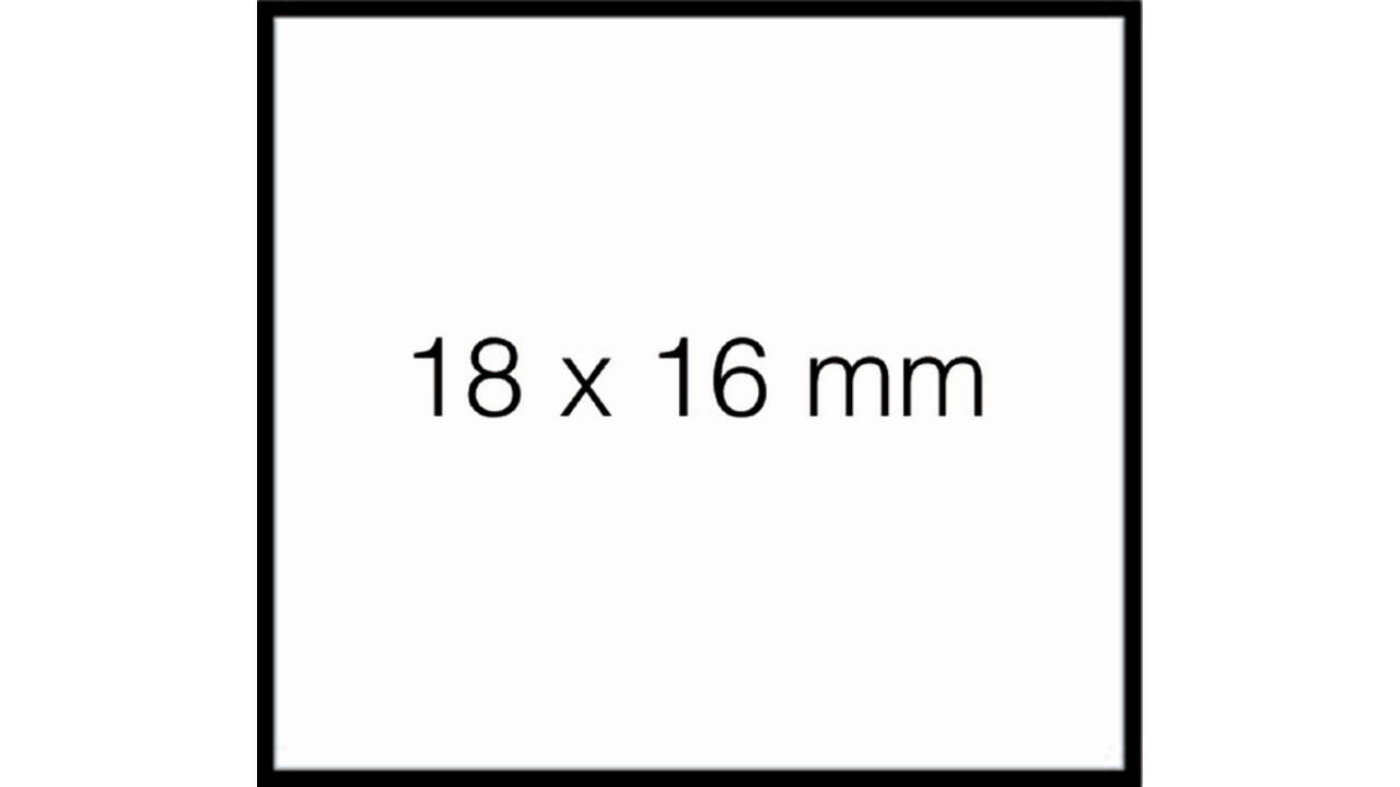Prijsetiket 18x16mm Sato Duo 16 afneembaar wit