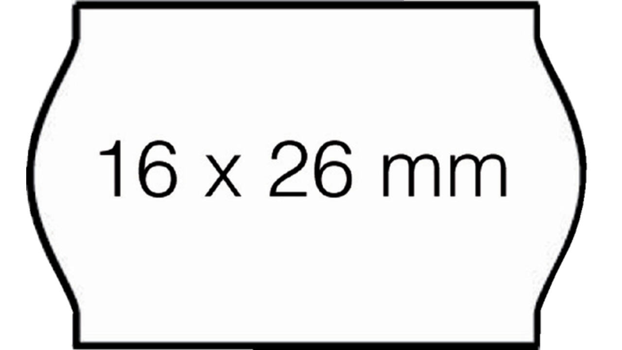 Prijsetiket 16x26mm Open-Data S14/Sato Judo afneembaar wit