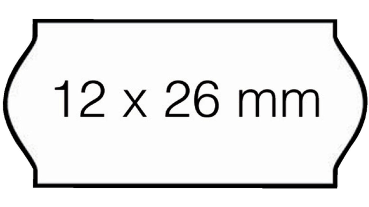 Prijsetiket 12x26mm Open-Data C6 permanent wit 1500 stuks
