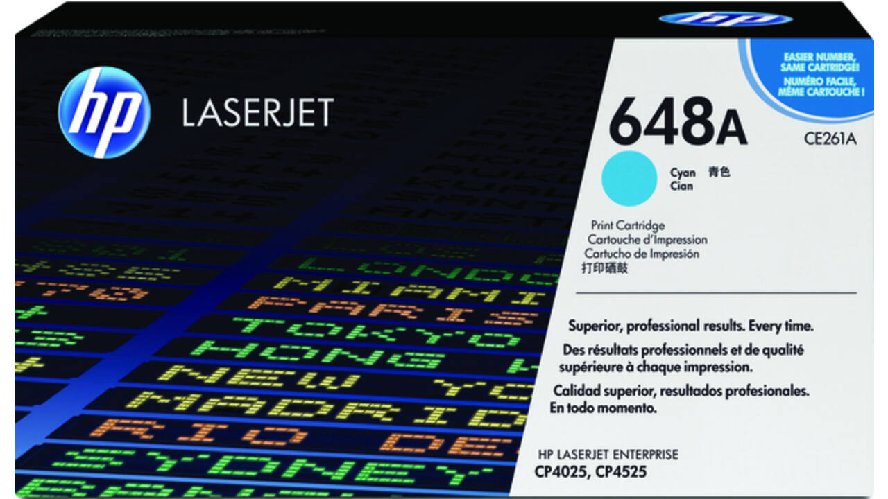 Tonercartridge HP CE261A 648A blauw