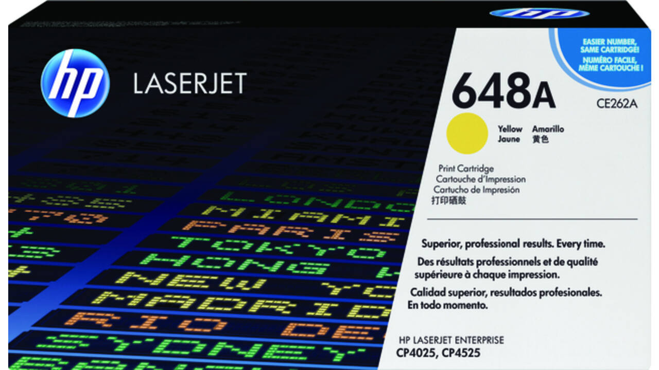 Tonercartridge HP CE262A 648A geel