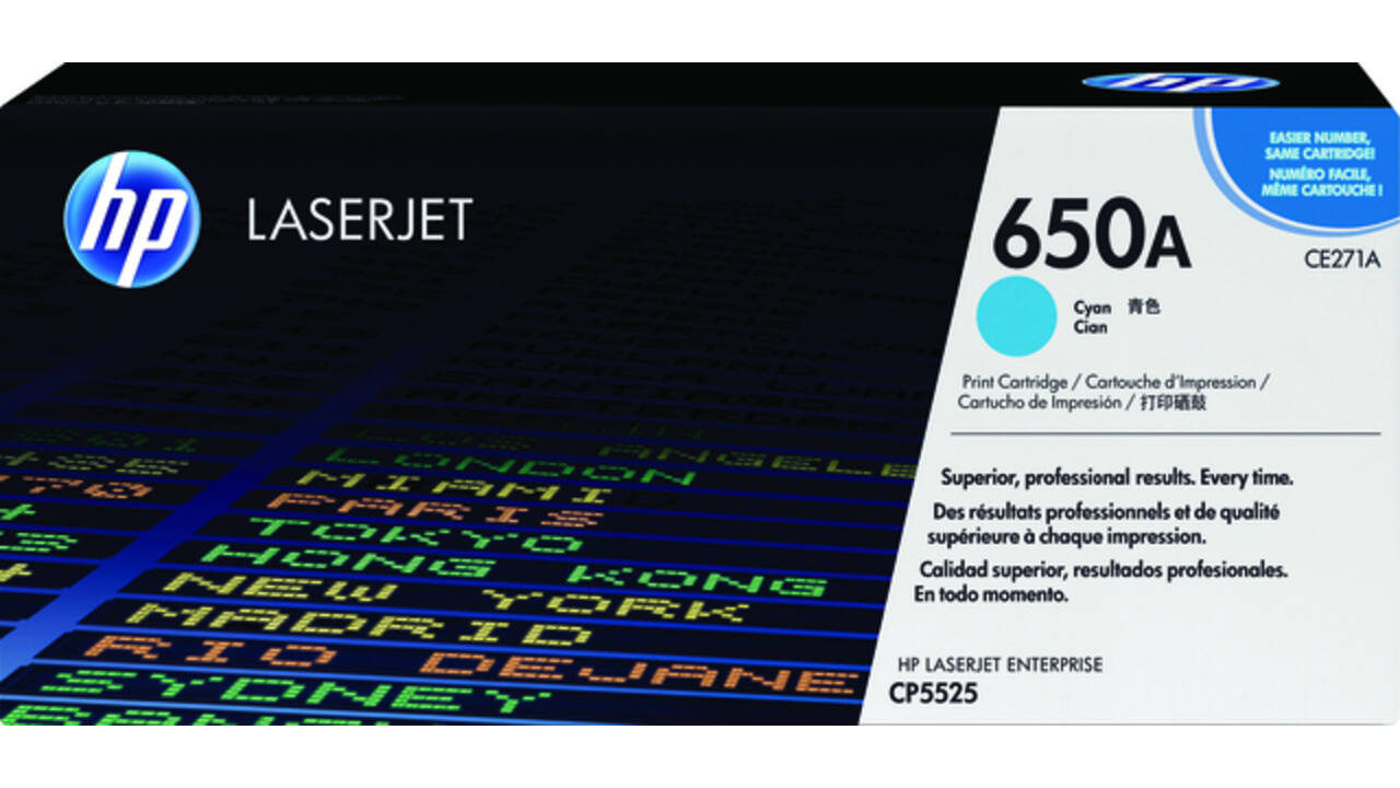 Tonercartridge HP CE271A 650A blauw