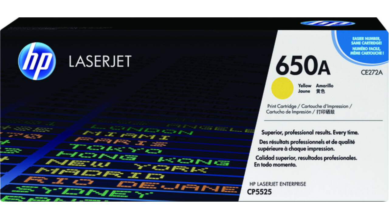 Tonercartridge HP CE272A 650A geel