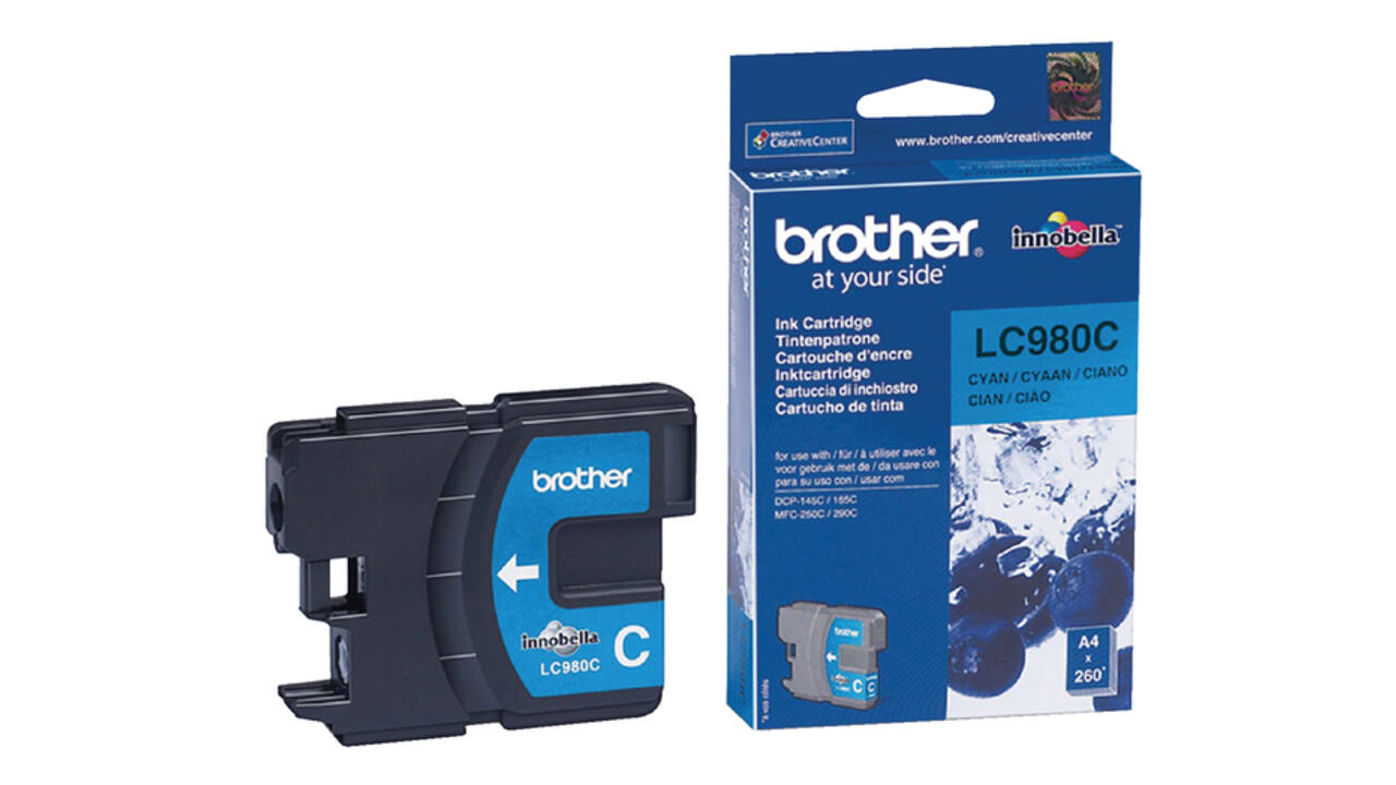 Inktcartridge Brother LC-980C blauw