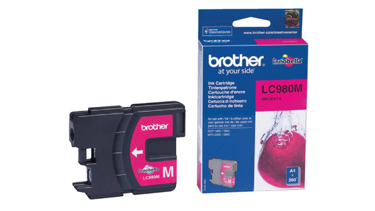 Inktcartridge Brother LC-980M rood