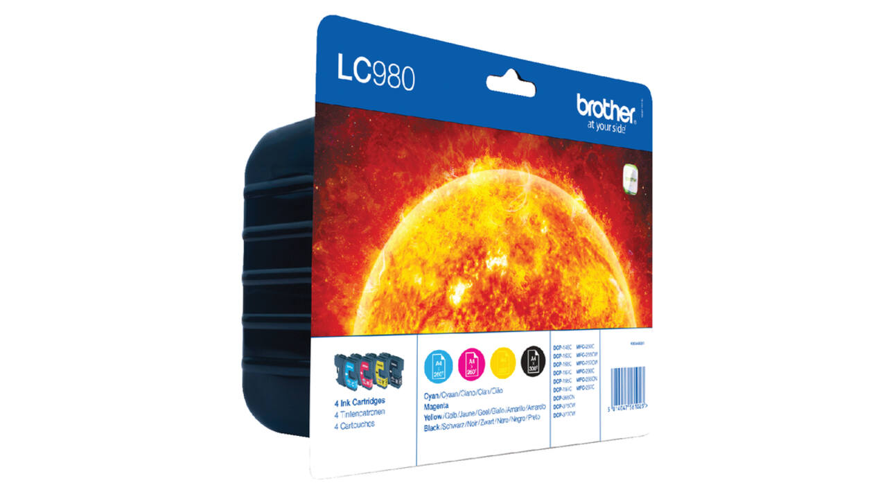 Inktcartridge Brother LC-980VALBP zwart + 3 kleuren