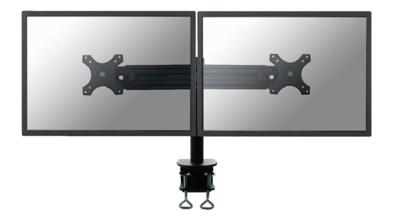 Monitorarm Neomounts D700D 2x19-30" met klem zwart