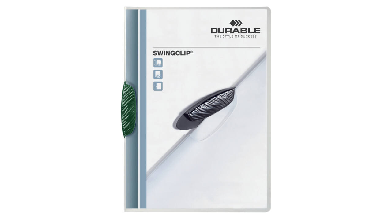 Klemmap Durable Swingclip 30 vellen groen