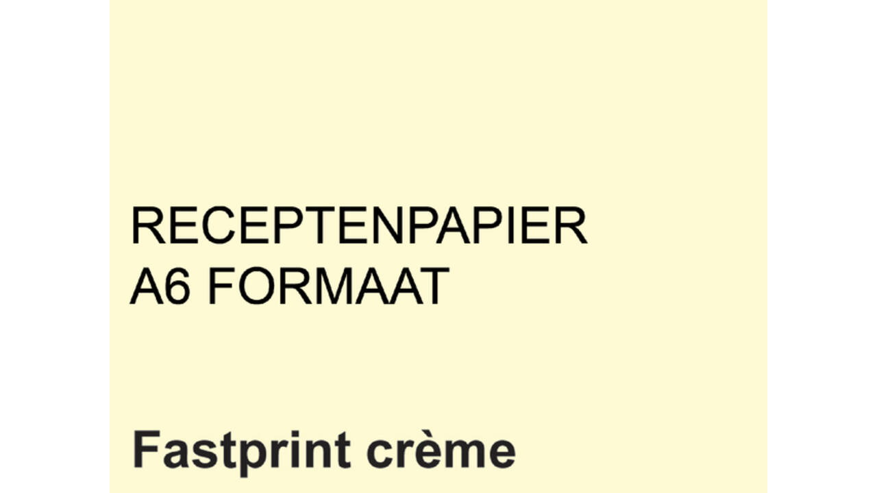 Receptpapier Fastprint A6 80gr creme 2000 vel