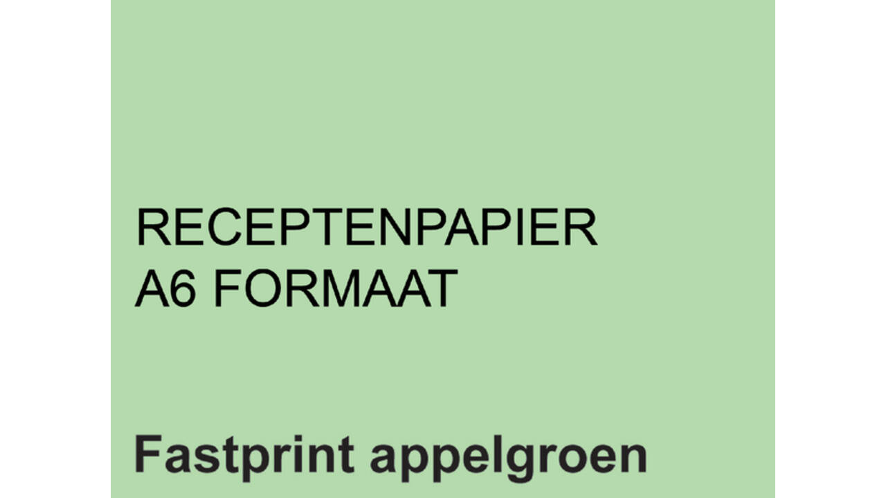 Receptpapier Fastprint A6 80gr appelgroen 2000 vel