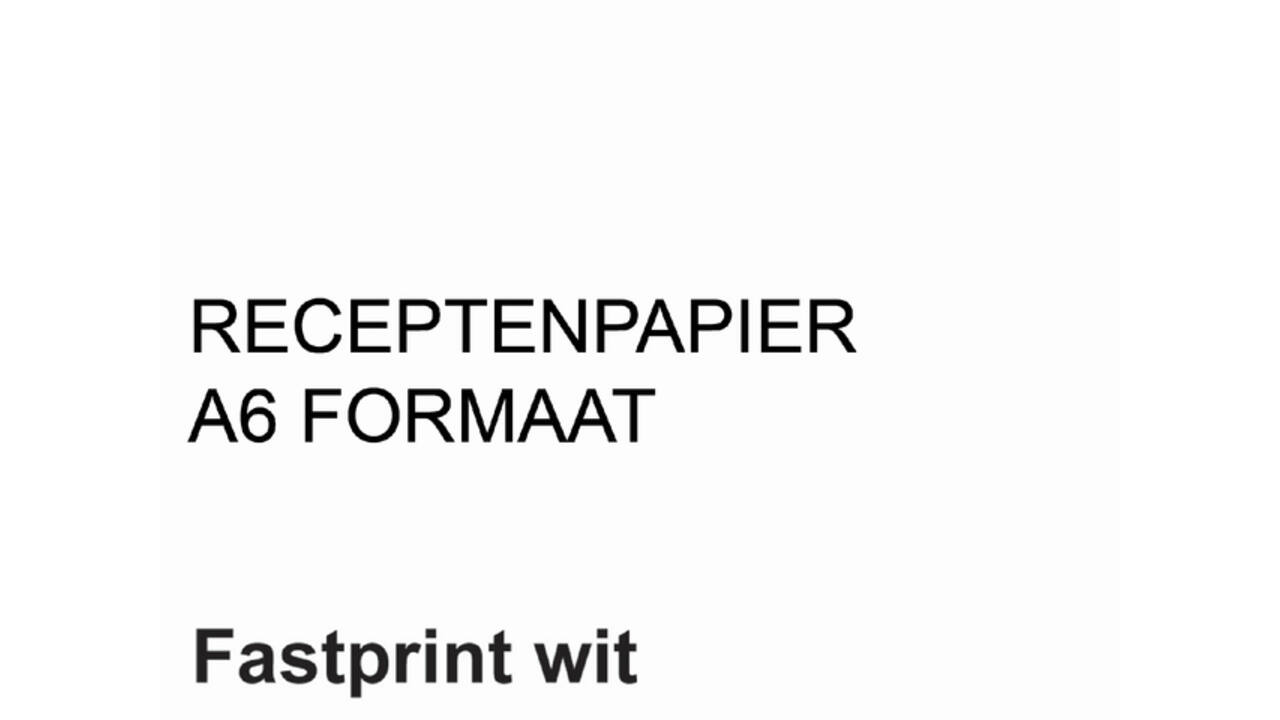 Receptpapier Fastprint A6 80gr wit 2000 vel