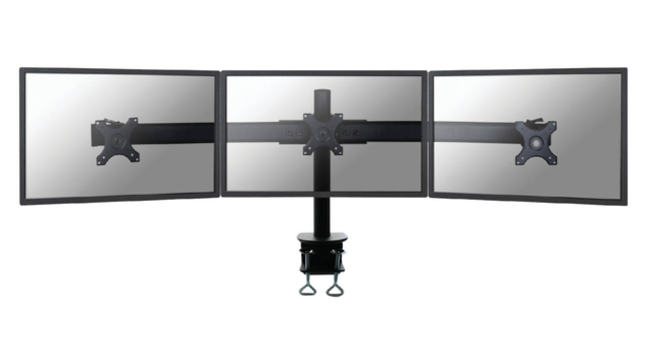Monitorarm Neomounts D700D 3x10-27" met klem zwart