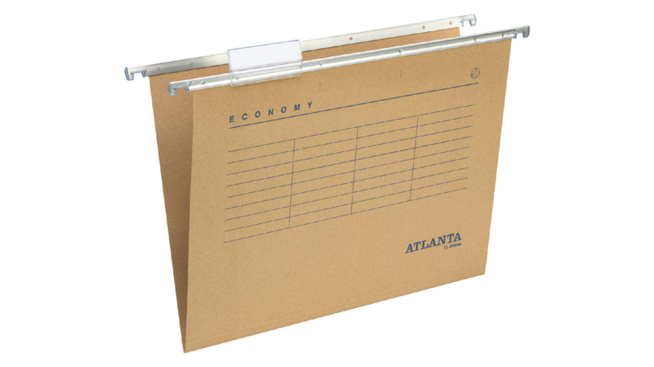 Hangmap Djois Economy recycled foolscap V-bodem bruin 25 stuks
